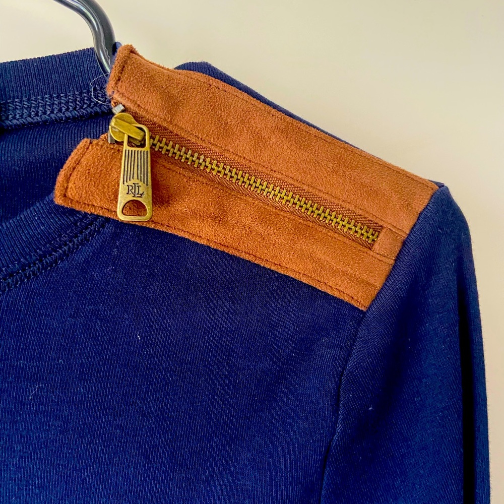 Ralph Lauren light sweater with elbow pads. Size M